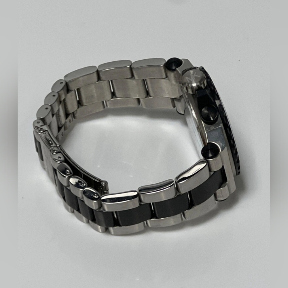 Michael Kors MK Designer Major Quartz Black Dial Men's Watch Stainless Steel - Picture 8 of 12